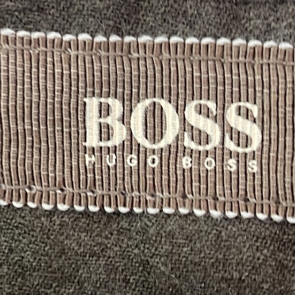 Boss Hugo Boss Men's Virgin Wool Pants Flat Front Patch Rear Pockets Size 36R - Picture 9 of 16